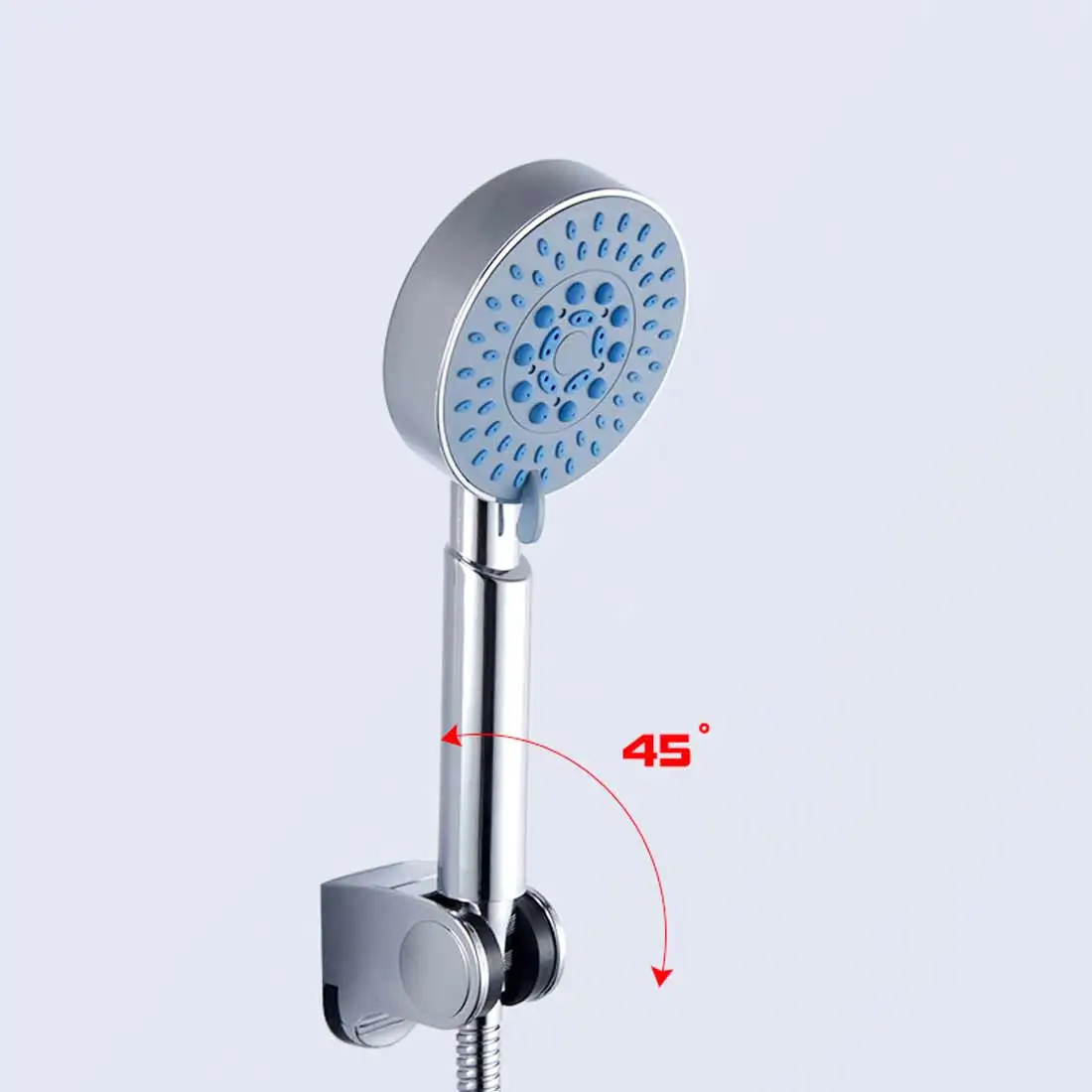 

Useful Adjustable Polished Self-adhesive Handheld Suction Up Drill-free Shower Head Holder Showerhead Rack Punch-free