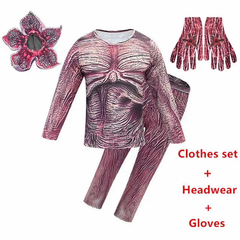 Demogorgon Толстовка Косплей Костюм куртка толстовка на молнии с капюшоном + брюки