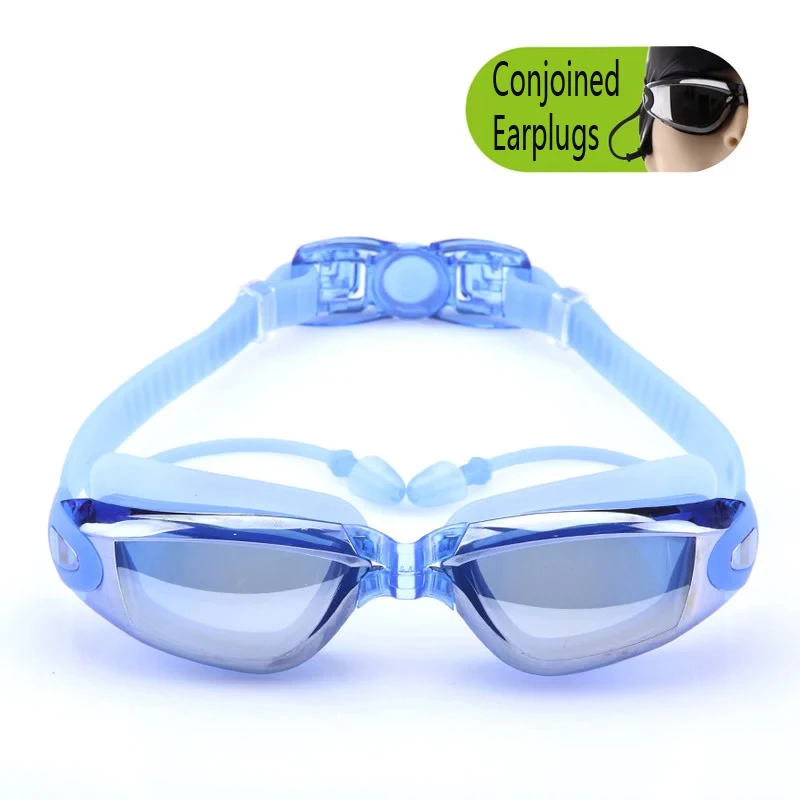 

Myopia Swimming Goggles Earplug Professional Adult Silicone Swim Cap Pool Glasses anti fog Men Women Optical waterproof Eyewear