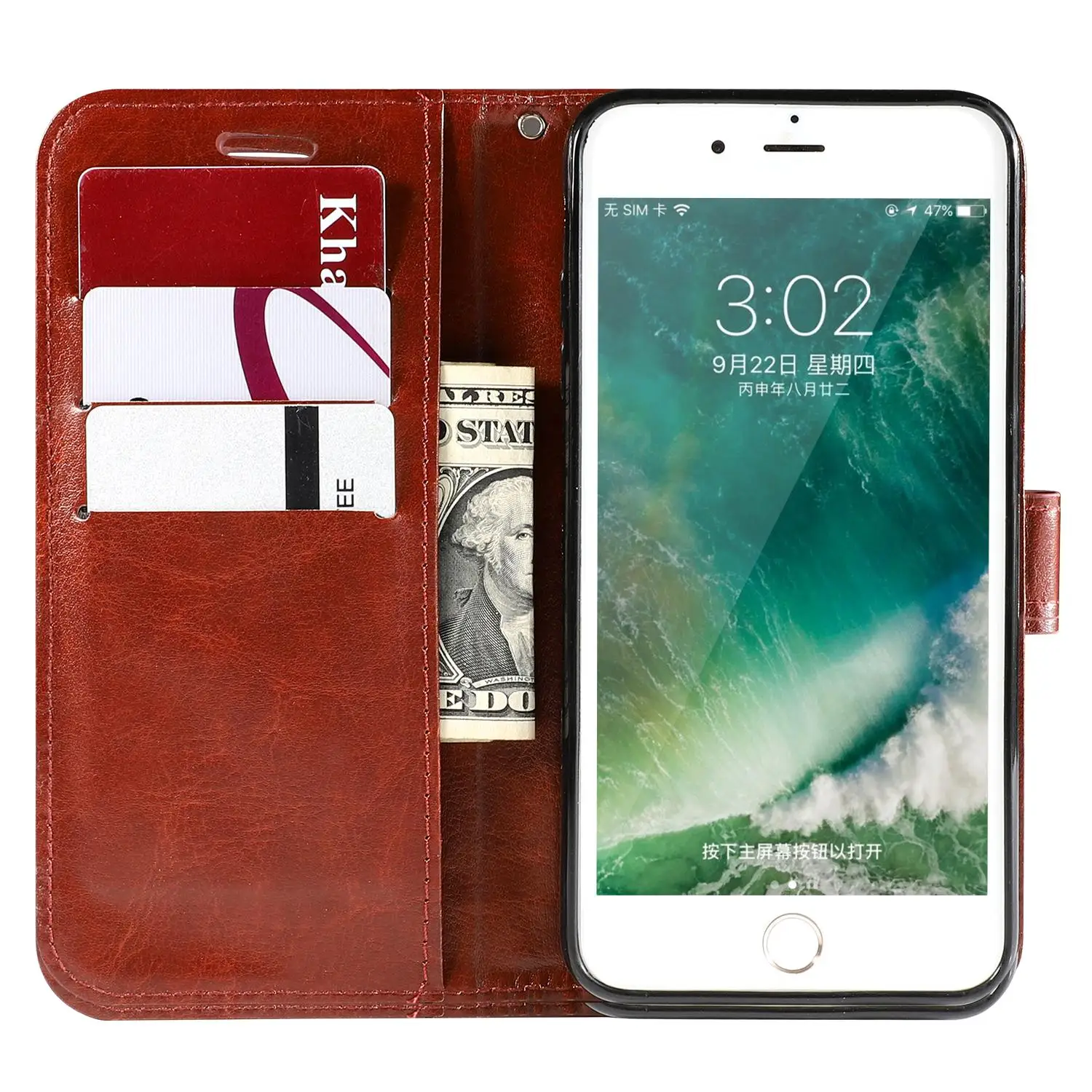 

Leather Wallet Card Holder Case for iPhone 13 12 Pro Max Mini 11 XS XR X SE 2020 8 7 6 6s Plus Luxury Flip Cover Coque Card Slot