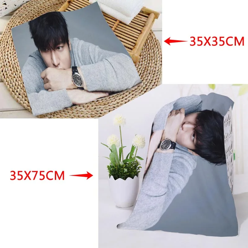 Пользовательское Lee Min Ho печатное квадратное полотенце s Впитывающее