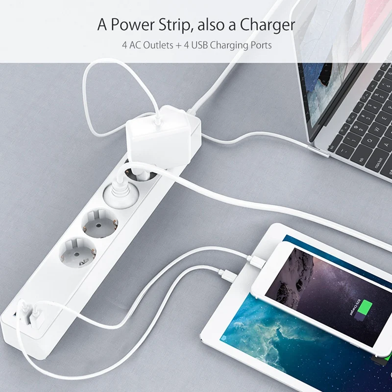 WiFi Smart Power Strip Socket Voice Control Switch Outlet with 4 AC Outlets USB Port Alexa Google Surge Protector | Обустройство дома
