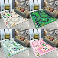 2021 top brand baby mat children flannel carpet non slip childrens carpet living room bedroom thinking learning game carpet mat