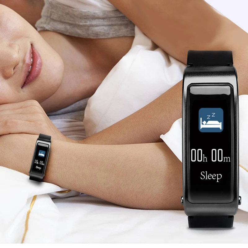 

Men Smart Wristband Smart Bracelet with Color Sn Watch Fitness Bluetooth Earphone Heart Rate Monitoring Watch Band