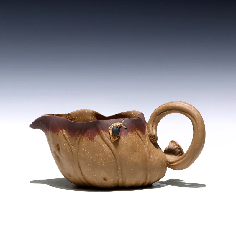 

★TaoYuan 】 undressed ore purple sand cup all hand piece of mud snail lotus take reasonable master cup cup 170 cc