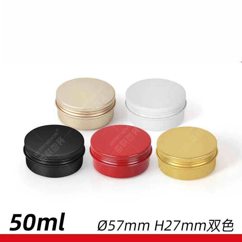 30 шт. 50 мл алюминиевая банка цветная маленькая коробка воск для волос свеча мыло