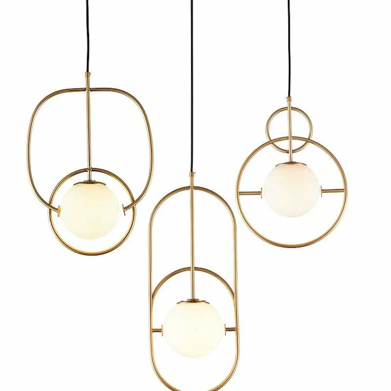 

Dining Room Nordic E27 Led Pendant LightsGold Metal Glass Globe Led Hanging Lamp Bed Side Hanging Light Led Bar Drop Light