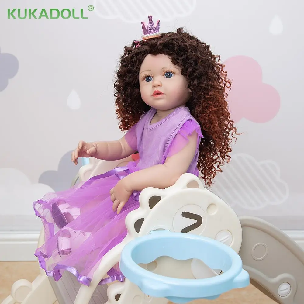 

KUKADOLL 23 дюйма 57 см реалистичные новорожденная кукла полный силиконовый корпус Boneca выглядеть вашему красивому ребенку еще куклы игрушки для ...