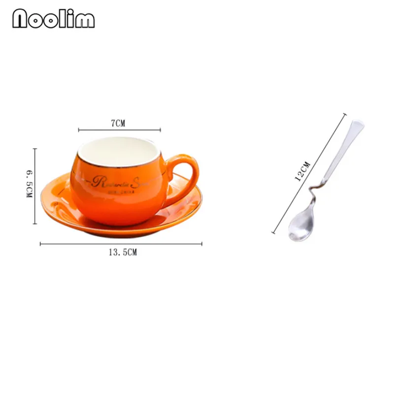 Европейская роскошная керамическая кофейная чашка набор костяного фарфора