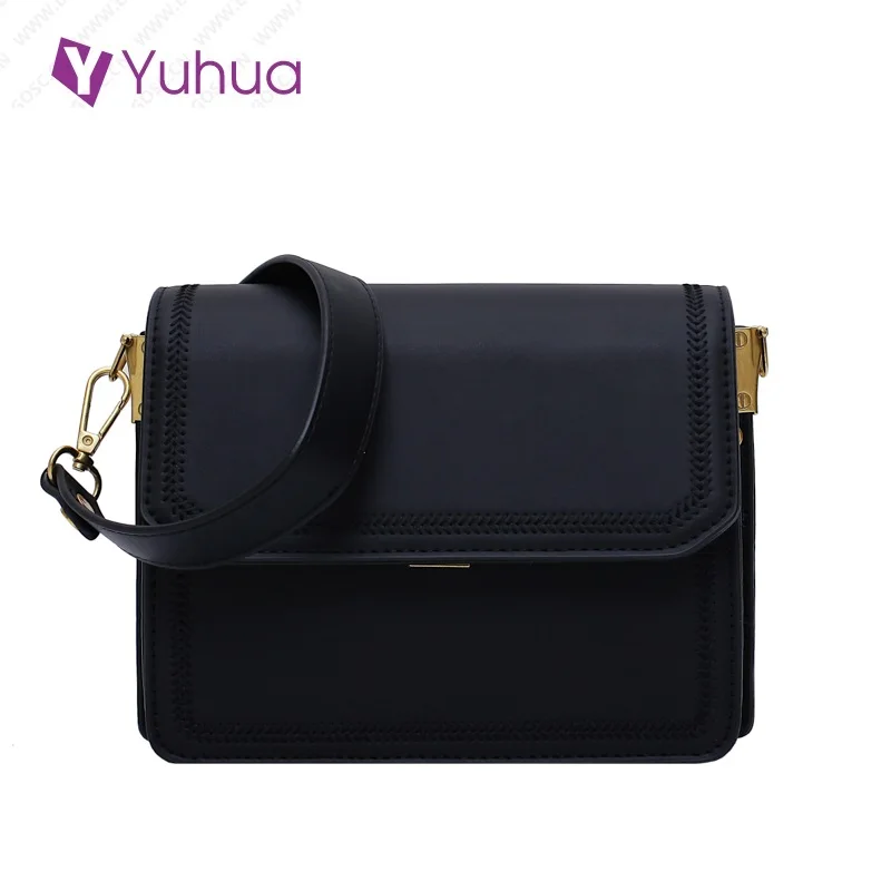 

Yuhua 2020 новые модные женские сумки, Повседневная Корейская версия женская сумка, винтажная однотонная сумка на плечо, трендовые сумки-мессен...