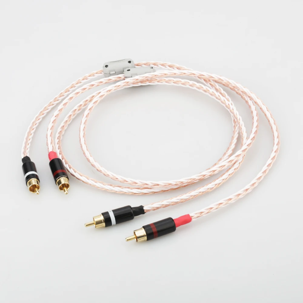 Высококачественный кабель Audiocrast с RCA на Hi-end HIFI OFC чистая медь серебро смешанный