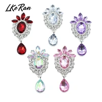 lkeran 4525mm 10pcs new horse eye brooch of gorgeous rhinestone button party jewelry creative wine glass pendant