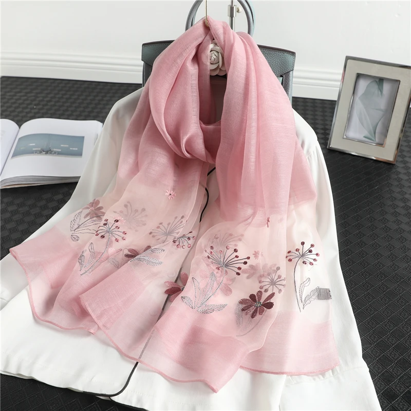 Новинка 2021 женский Шелковый шерстяной шарф хиджаб Пашмина пляжные палантины