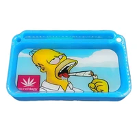 led tobacco rolling tray mini glowing hand cigarettes roller plate usb charging lights up smoke accessories gift for women men