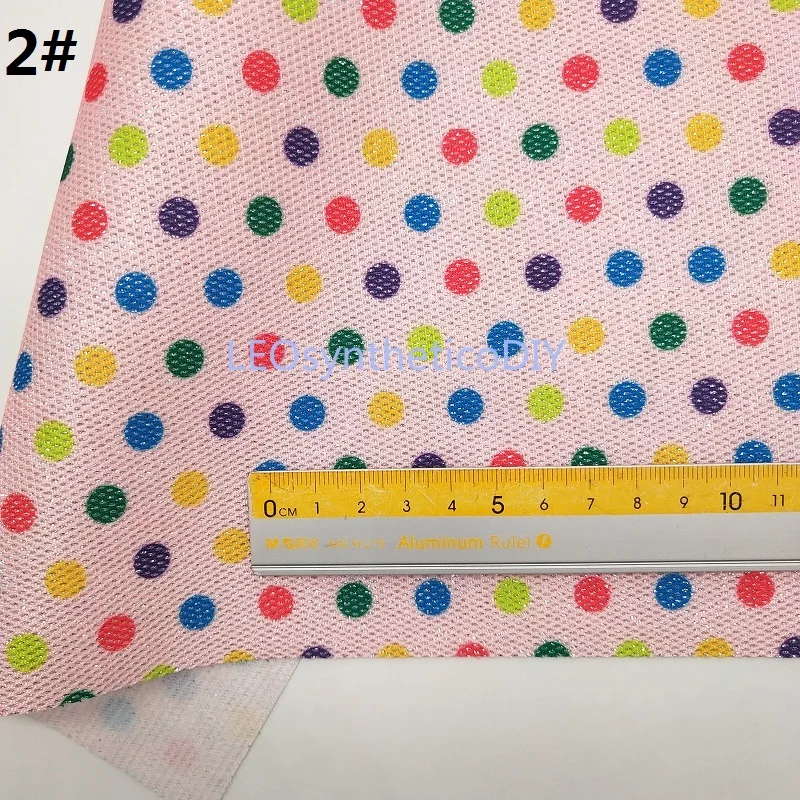 1 шт. 21X29 см в горошек печатная сетка блестящая кожаная ткань для изготовления