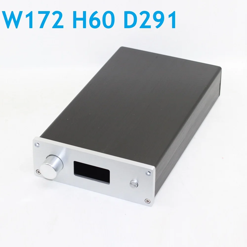 

W172 H60 D291 Anodized Aluminum Preamp Cabinet DAC Decoder Chassis Power Amplifier Housing Amp Headphone DIY Case Hi End Shell