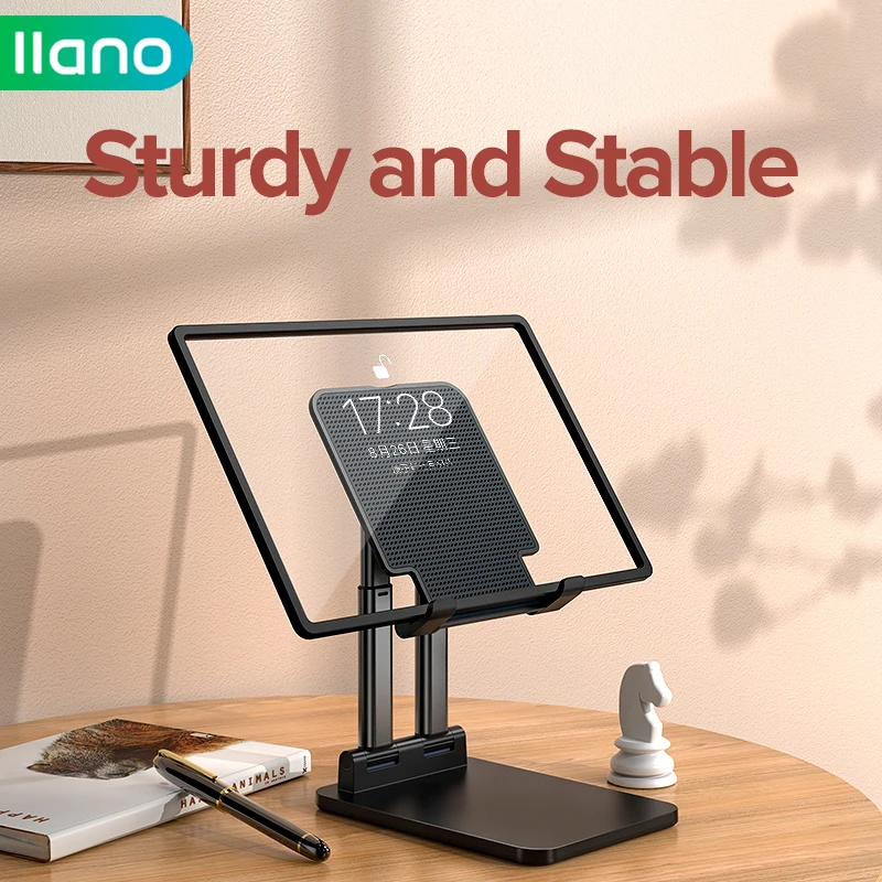 LLANO Tablet Stand For ipad 9.7 10-10.5 11 Inch Adjustable Foldable Height Angle Stand Holder For Xiaomi Huawei Samsung Tablet