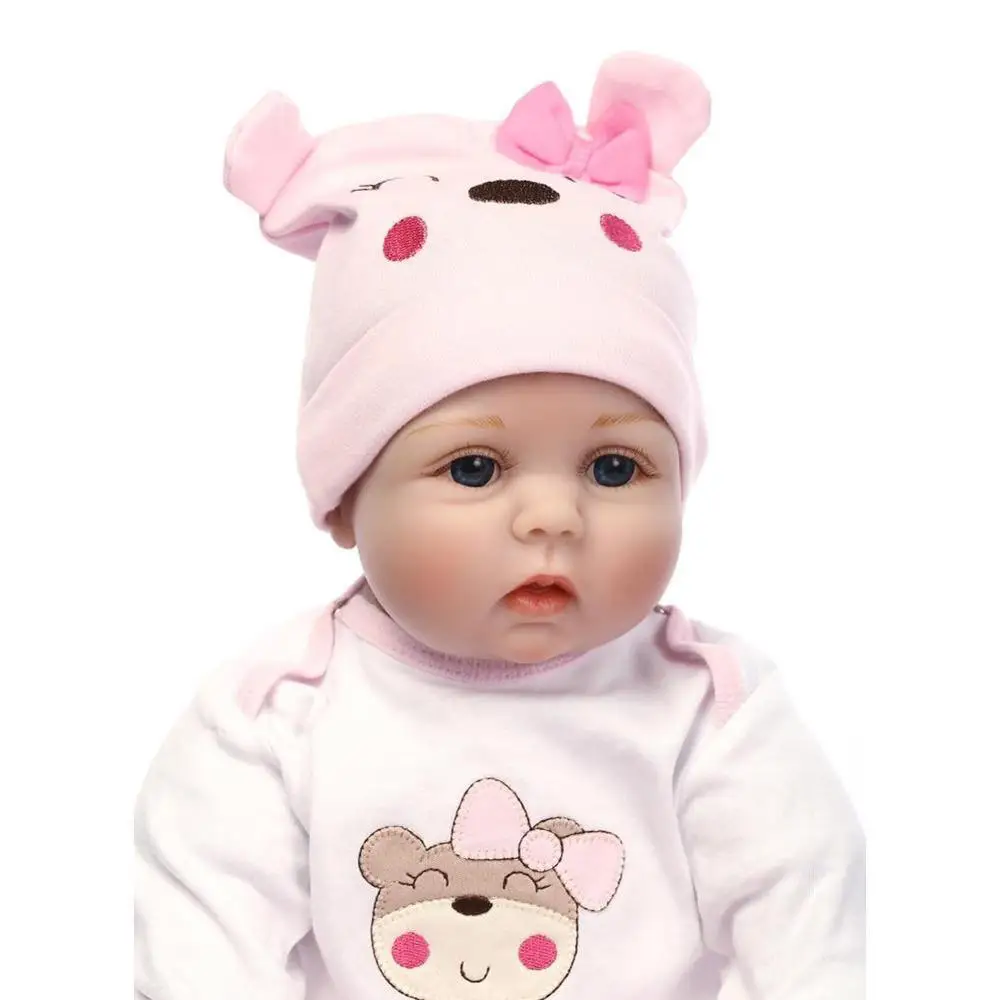 

55CM Soft Body Silicone Bebes Rebirth Baby Doll Toy For Girls NewBorn Baby Birthday Gift Bedtime Early Education Christmas Gift