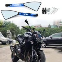 laser logo 6 colors universal motorcycle cnc aluminum rear view 8mm 10mm rearview side mirror for yamaha xj6 xj 6 diversion