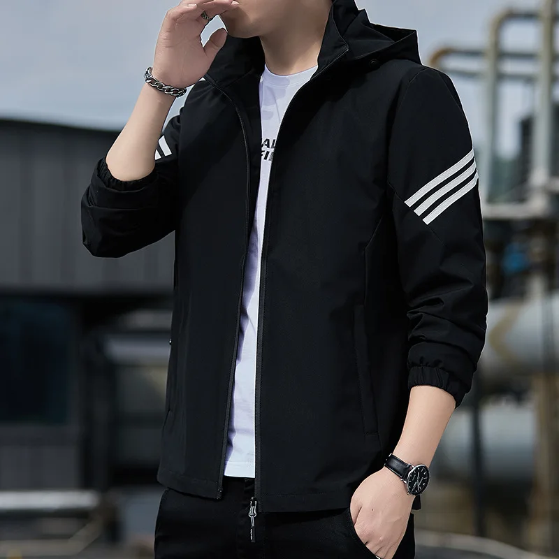 Куртка мужская с капюшоном Повседневная модная брендовая куртка Джокер верхняя