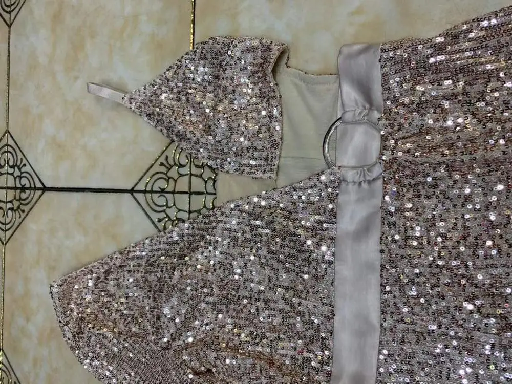 

Free Shipping 2020 New Fashion Sexy Hot Selling Long Sleeve Pink Sequined Cut Out Night Club Bandage Dress Wholesale