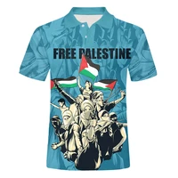 ujwi free palestine 3d polo shirt peace dove fist polo free palestine free israel peace arab flag central mens shirt oversized