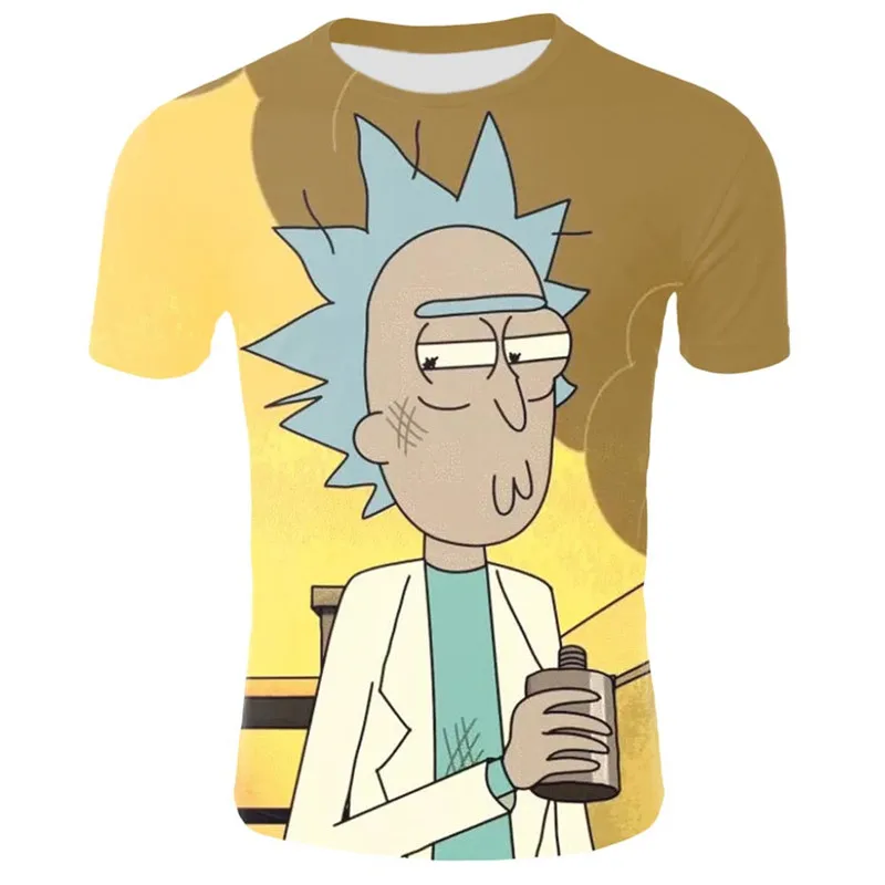 Новинка года; футболка с Мужская 3D футболка Rick and marty By Jm2; летняя футболка; футболки с короткими рукавами и круглым вырезом; Прямая поставка;