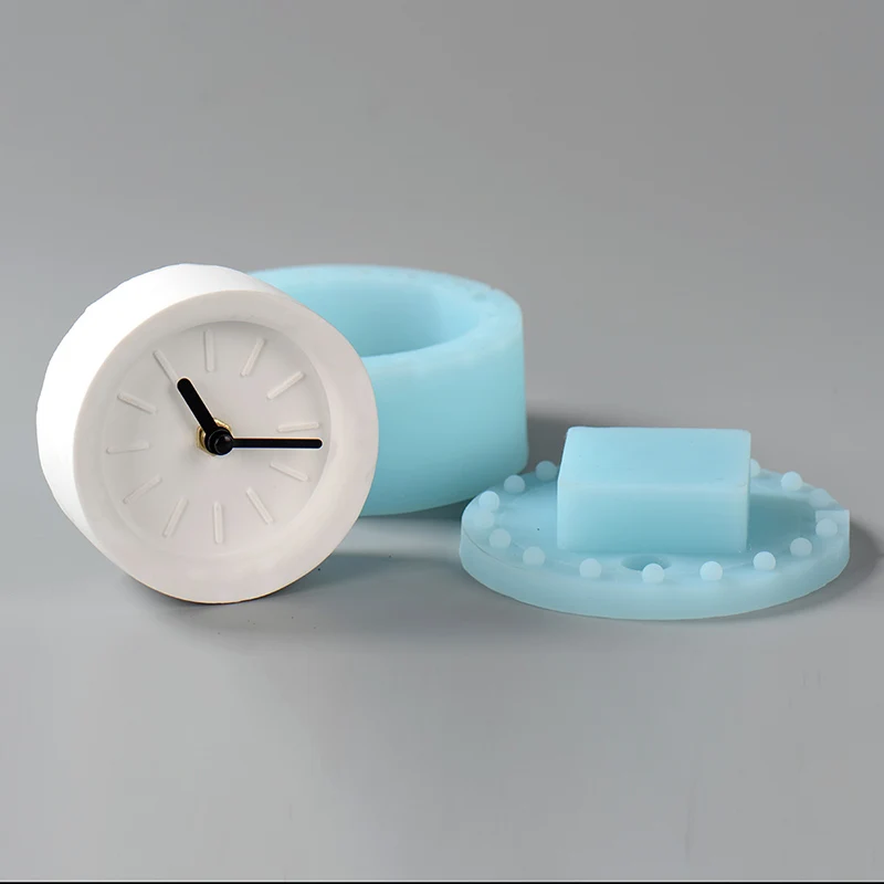 Скандинавский бетонный форма в виде часов Силиконовый цемент будильник ручной