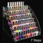 Прозрачная стойка для демонстрации лака для ногтей, акриловый Органайзер для хранения косметики, 1-7 слоев