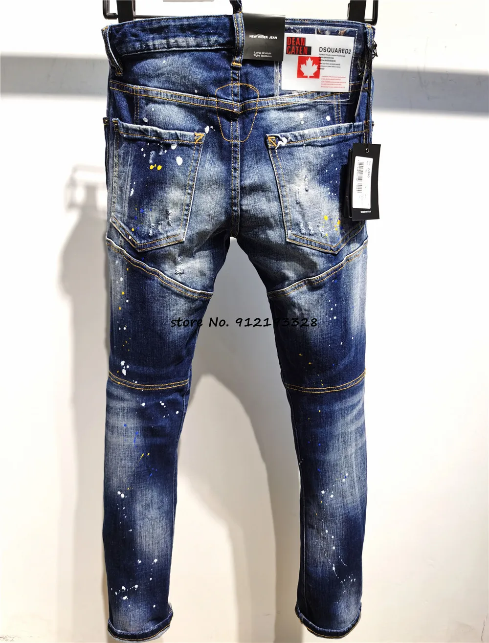 

Dsquared2 Cool Guy Hole Jeans D2 Men Pants DSQ2 Embroidered Trousers A390