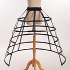 Ажурная гофрированная юбка в виде рыбьей клетки для девочек, подъюбник для косплея