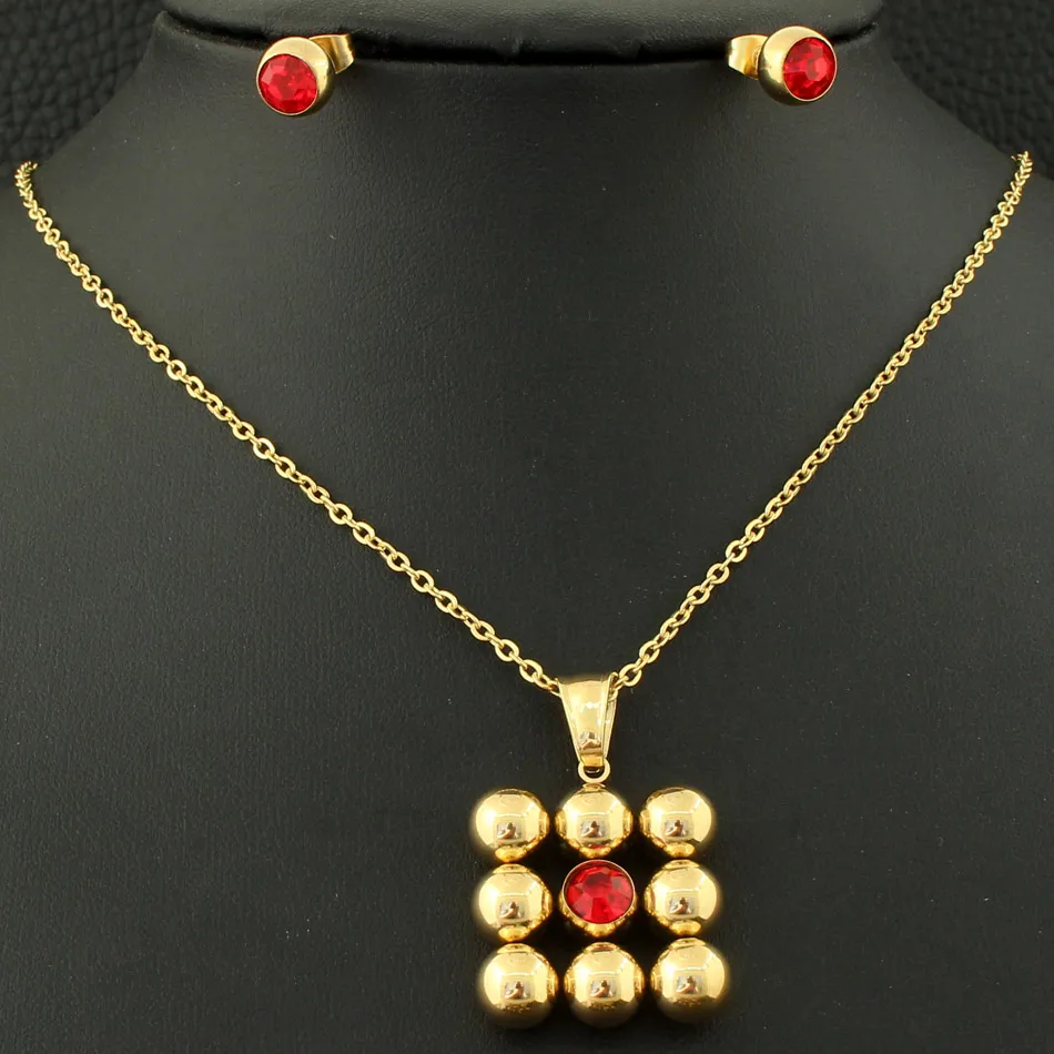 Модные ювелирные изделия из нержавеющей стали золотого цвета круглый кулон