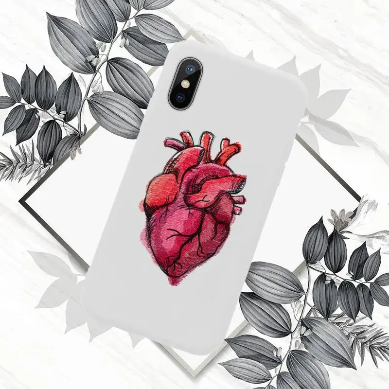 

Creative human heart Phone Case Candy Color for iPhone 11 12 mini pro XS MAX 8 7 6 6S Plus X SE 2020 XR