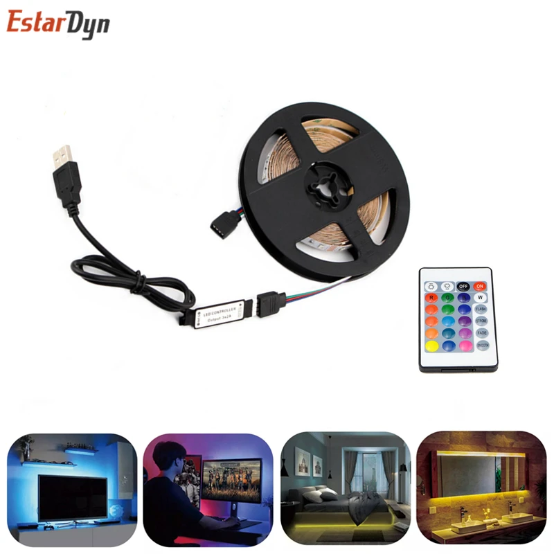 Светодиодная лента USB 2835 SMD DC5V гибкий светодиодный светильник 1 м 2 3 4 5 | Лампы и