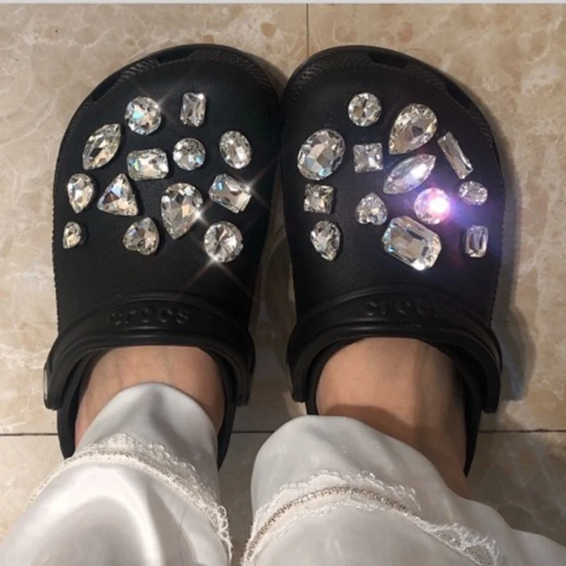 

1 упаковка в наборе Crocs шармы дизайнерские милые Diy украшения для обуви металлическая цепочка Пряжка Croc аксессуары Bling Стразы JIBZ Цветок для о...
