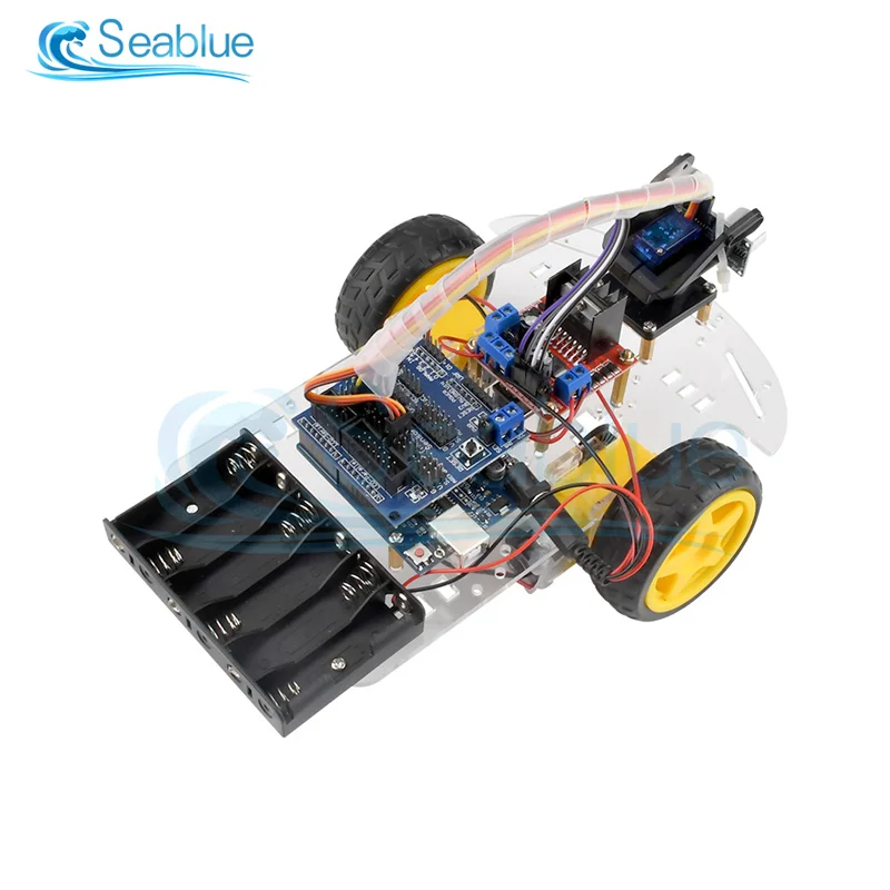 2WD Ultrasonic Module New Avoidance Tracking Motor Smart Robot Car Chassis Kit Speed Encoder Battery Box For Arduino | Инструменты