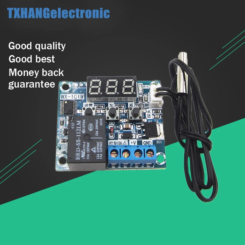 DC12V интеллектуальный цифровой светодиодный термостат с датчиком температуры-40-120