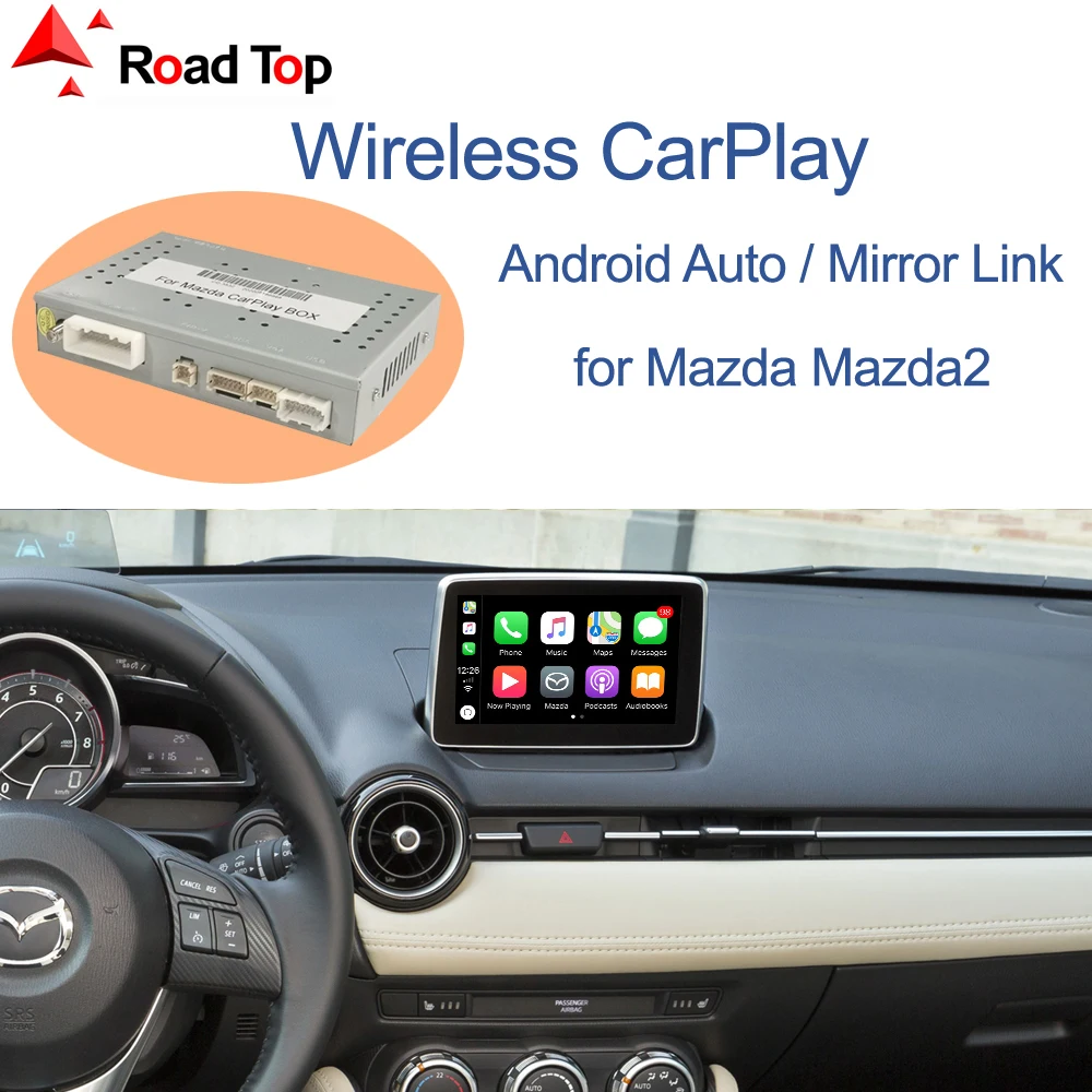 Беспроводной Apple CarPlay для Mazda 2 Mazda2 Demio 2014 2020 с Android Авто Зеркало Ссылка AirPlay