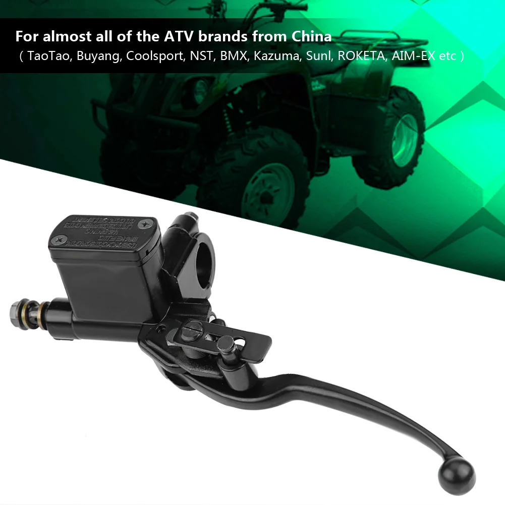 

1 pcs Black high quality Aluminum material Left Brake Main Master Cylinder Anti-rust for 50cc 70cc 90cc 110cc 125cc 150cc ATVs