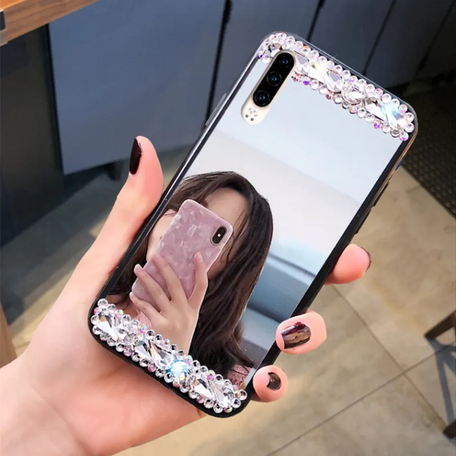 Для Huawei P20 P30 Pro lite Mate 20 30 Nova 3 3i 4 4E 5 5i 5T P Smart Plus Z 7A 8A Y5 2018 Алмазный зеркальный