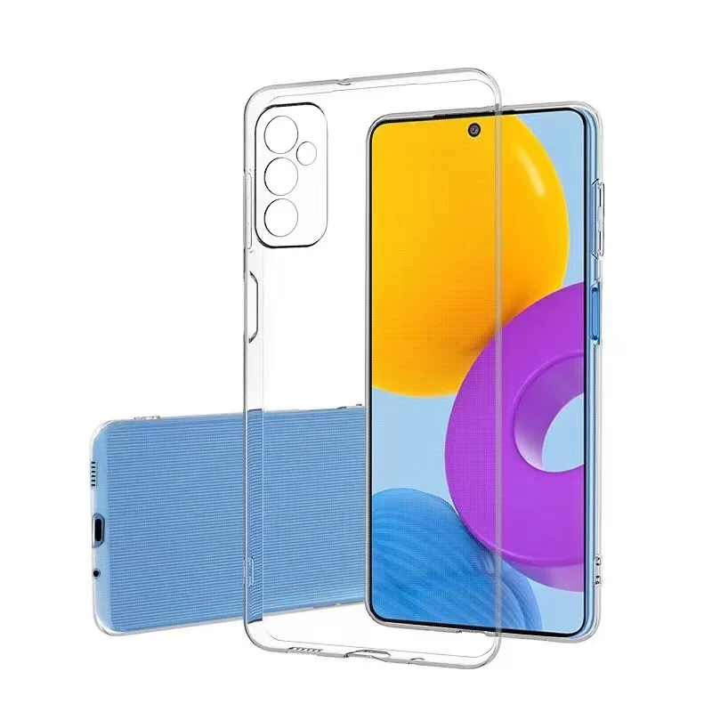 

Ультратонкий Мягкий чехол для Samsung Galaxy M52 5G силиконовый гелевый прозрачный защитный тонкий чехол из ТПУ
