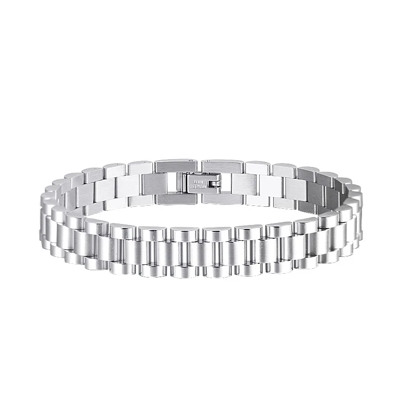 

Stainless Steel Gold Plated Detachable Wristbands Bracelets Bangles for Women Men Watch Band Hiphop Gold Wrap Bracelets