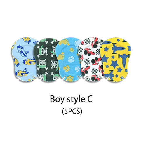 New Children's Color Squint Amblyopia Eye Patch Eye Full Cover Opaque Child Amblyopia Training Orthoptic Eyeshade Large Pattern - Цвет: 5pcs Boy style C