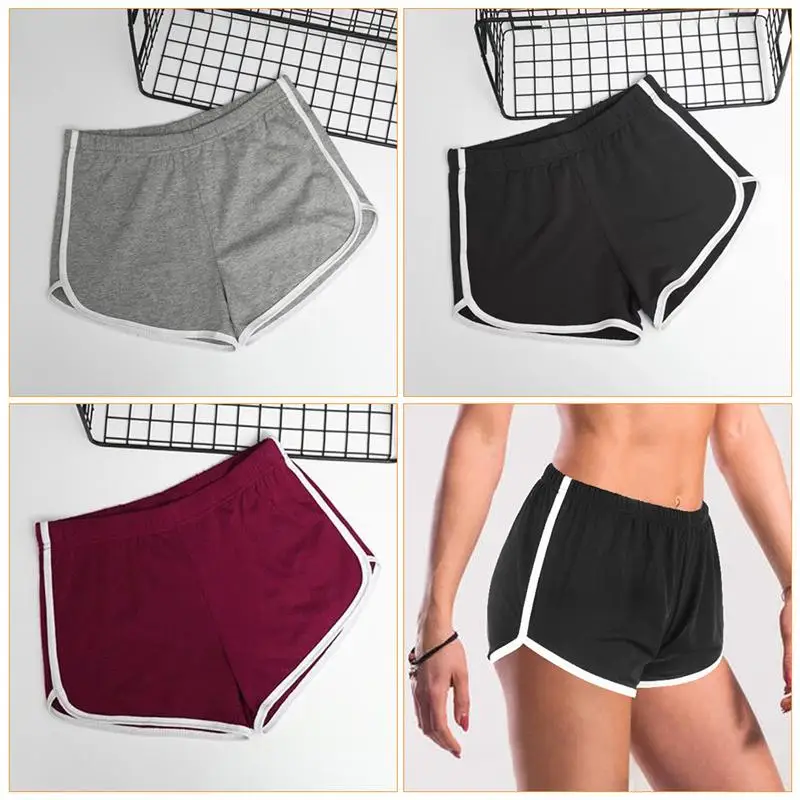 

5Pcs Woman Beach Shorts Women Short Pant Casual Lady Solid Soft Cotton Leisure Female Workout Waistband Skinny Stretch Shorts