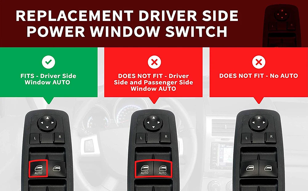 Драйвер боковой Главный Силовой стеклоподъемник кнопка управления
