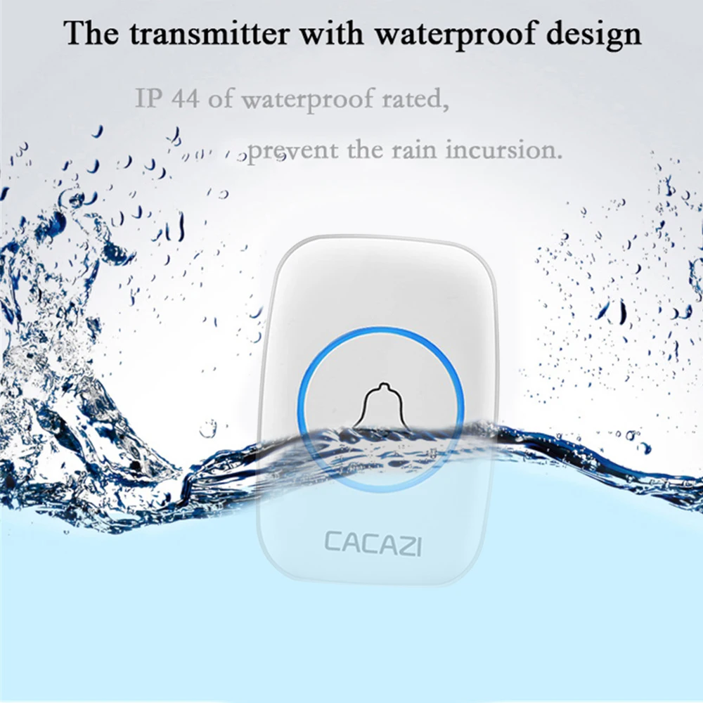 Беспроводной дверной звонок автономный без батареек с 38 колокольчиками