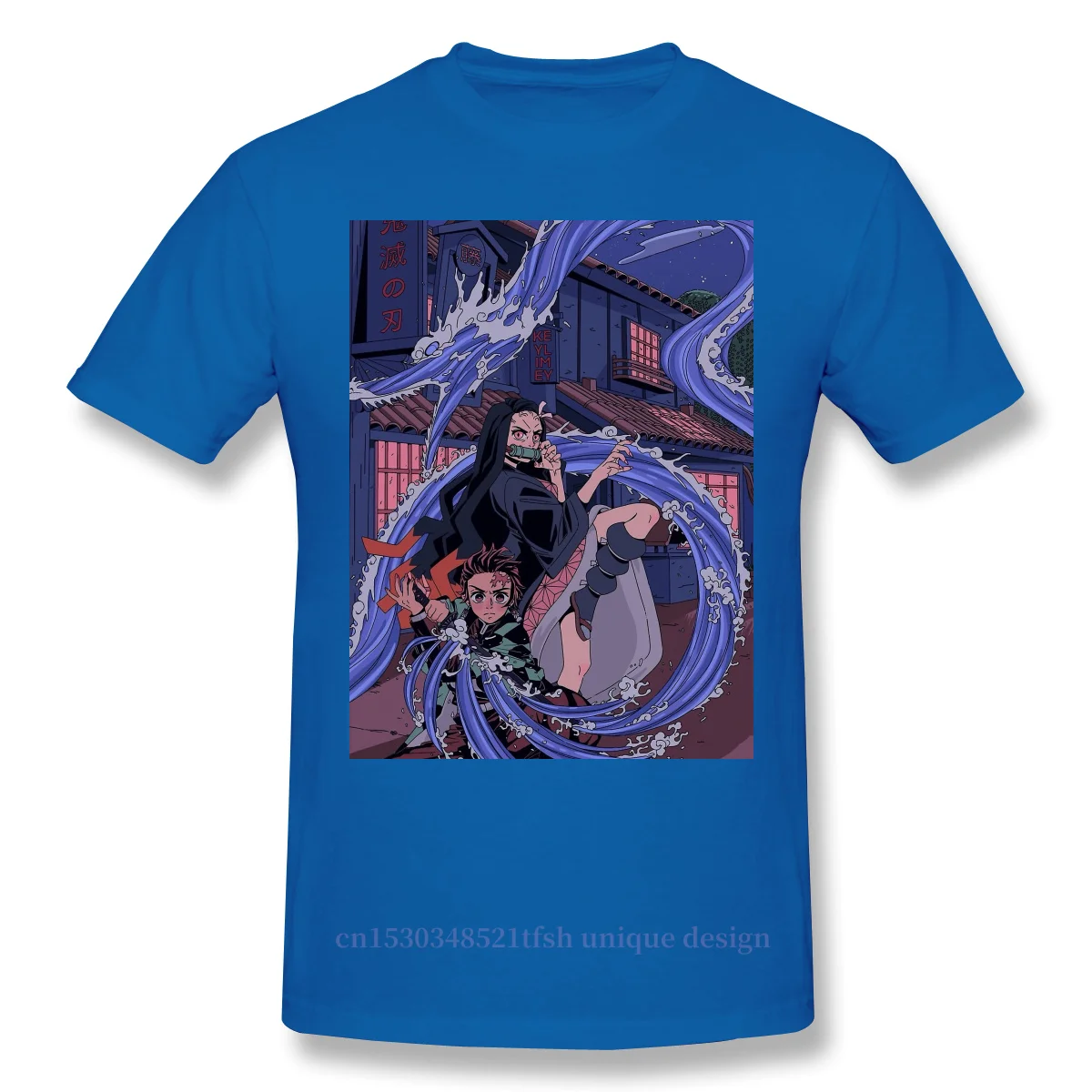 

Kimetsu No Yaiba Less Print Cotton T-Shirt Camiseta Hombre Anime Demon Slayer Janpanse Manga For Men Fashion Streetwear Shirt