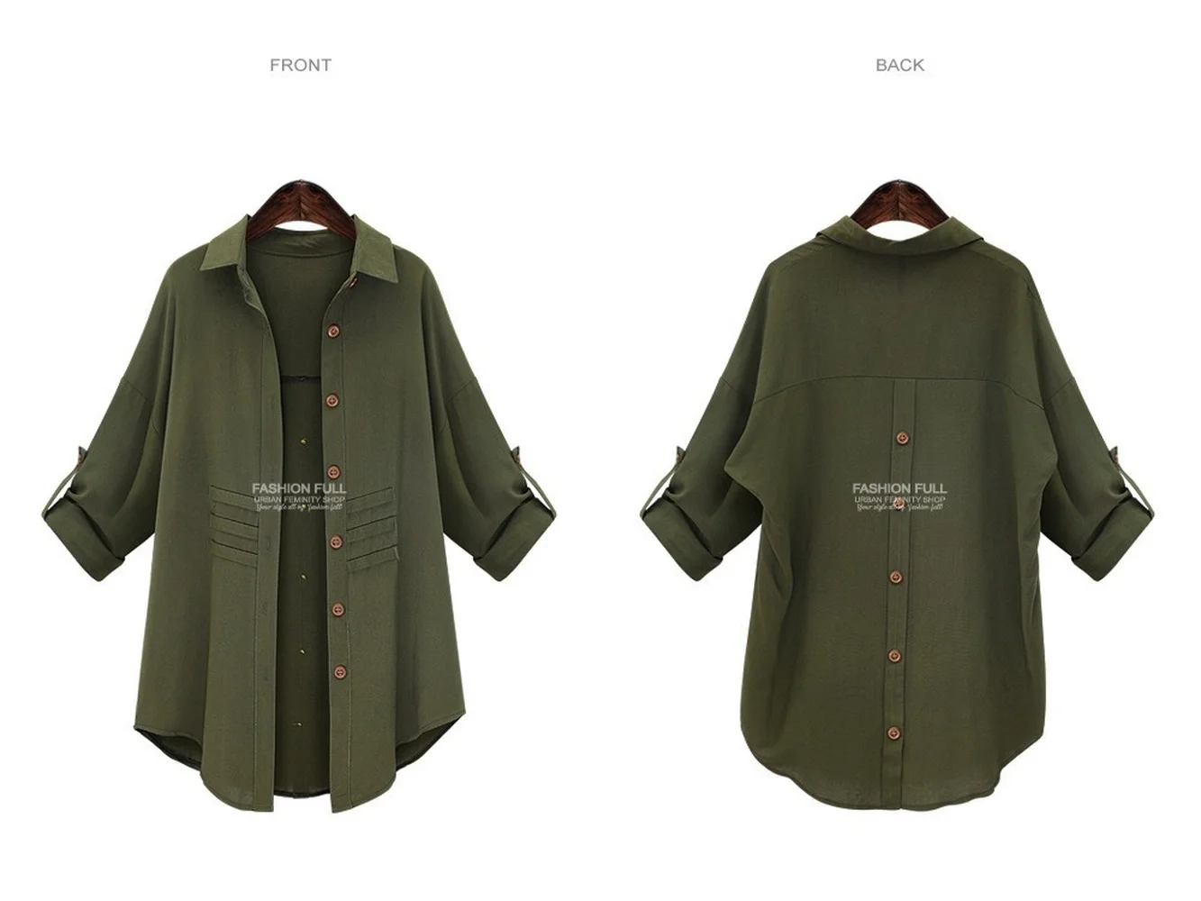 

Donsignet Fashion Women's Trench New Loose Large Size Thin In The Long Section Lapel Buttoned Solid Color Long Sleeves Trench