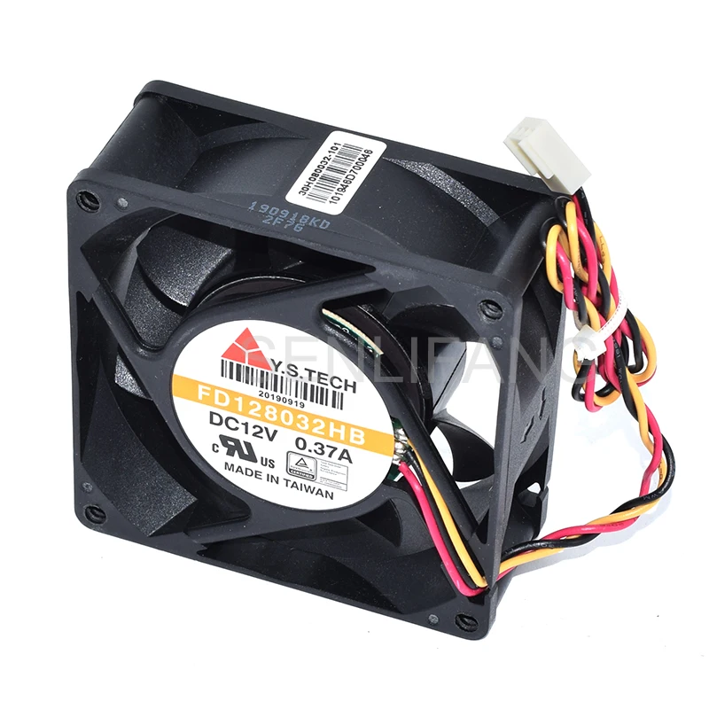 Трехжильный охлаждающий вентилятор для Y.S.TECH FD128032HB, 12 В, 0,37 А