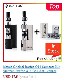Bigsale 2 шт./лот, комплект JUSTFOG FOG1, ограниченная серия, 1500 мАч, встроенный аккумулятор, все в одном комплекте, vape pen2ML для обоих пусковых устройств